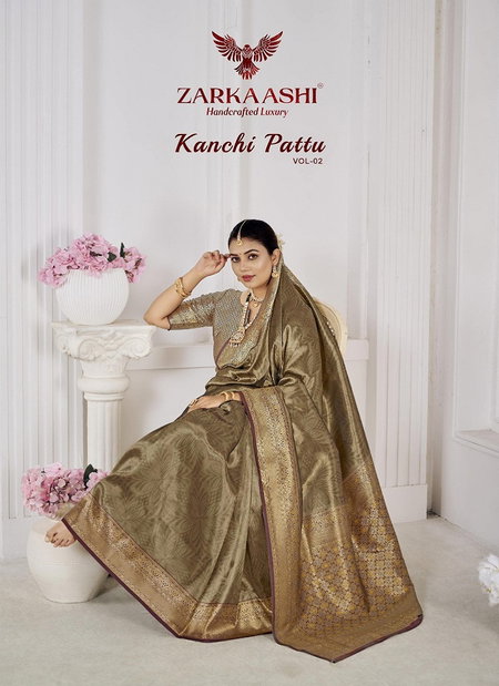 Kanchi Pattu Vol 2 By Zarkaashi Tissue Bridal Sarees Wholesale Online

